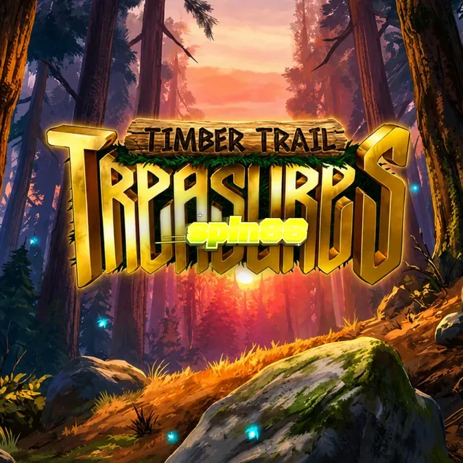 Tampilan antarmuka slot Timber Trail Treasures dengan tema hutan